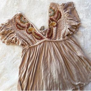 Free People Boho Embroidered Fiesta Nueva